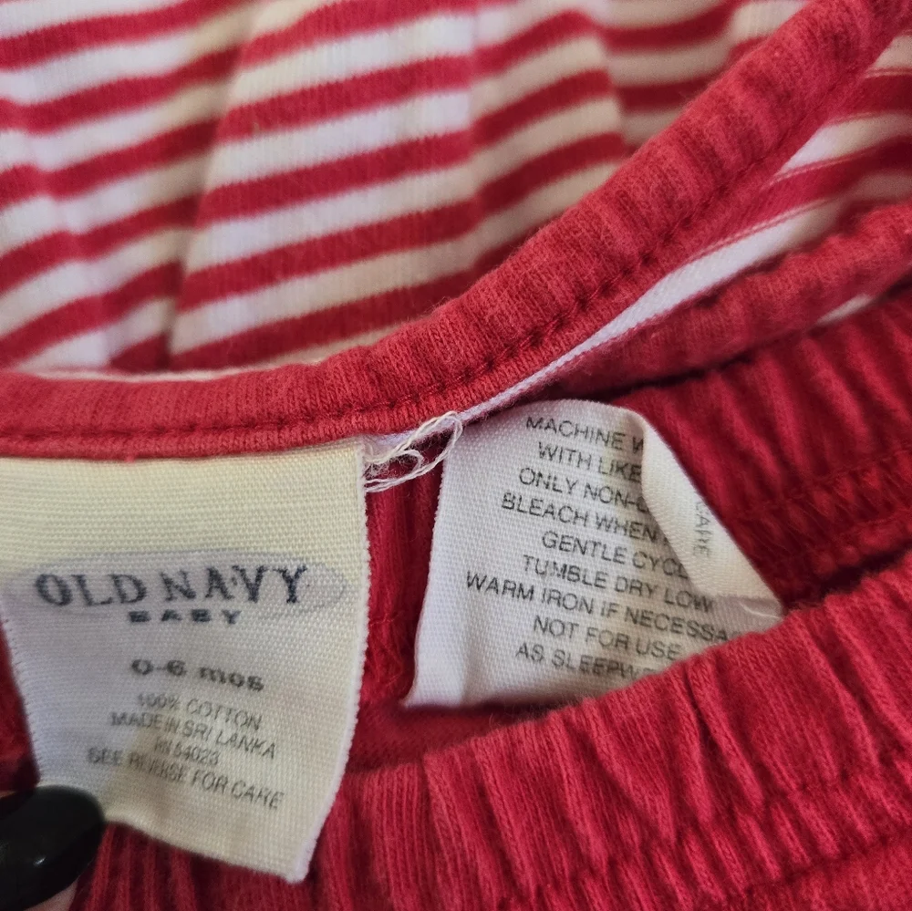 Vintage Y2K Old Navy red and white 2-piece summer set